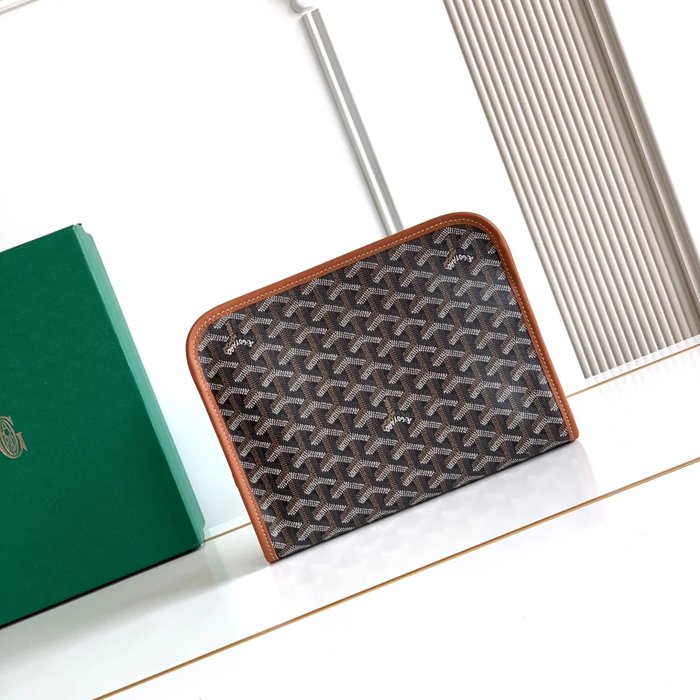 GOYARD ジュヴァンス 中洗面ポーチ 棕 サイズ:24.5x19cm