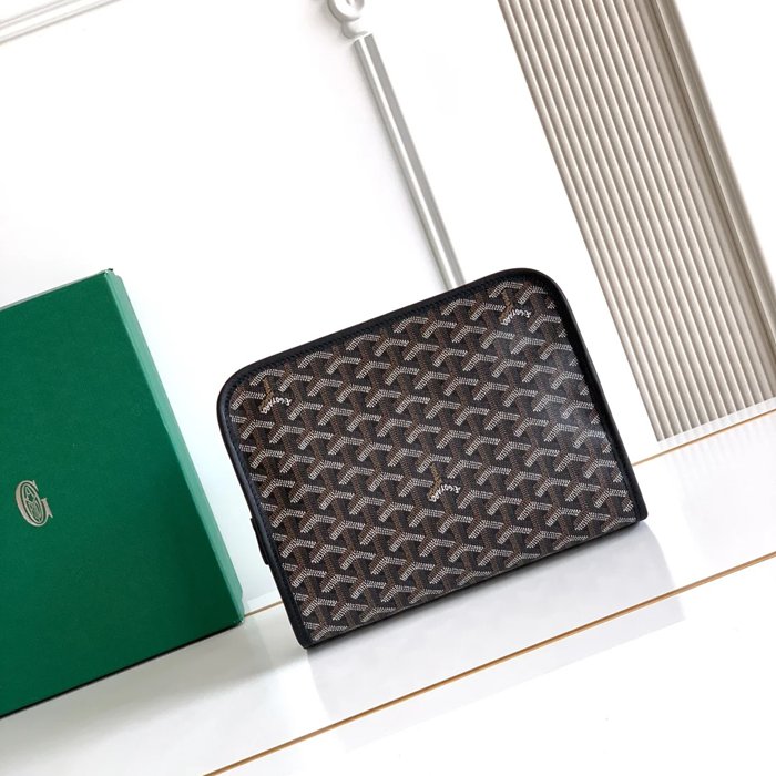 GOYARD ジュヴァンス 中洗面ポーチ 黒 サイズ:24.5x19cm
