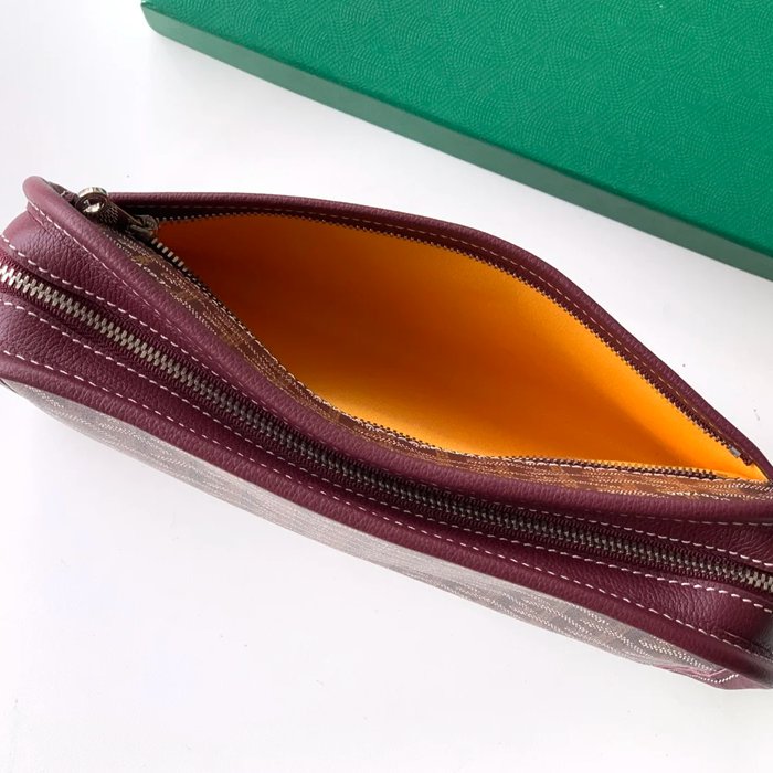 GOYARD ジュヴァンス 中洗面ポーチ ワインレッド サイズ:24.5x19cm