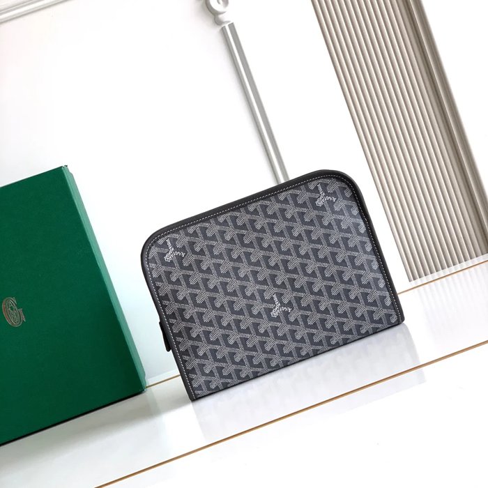 GOYARD ジュヴァンス 中洗面ポーチ グレー サイズ:24.5x19cm