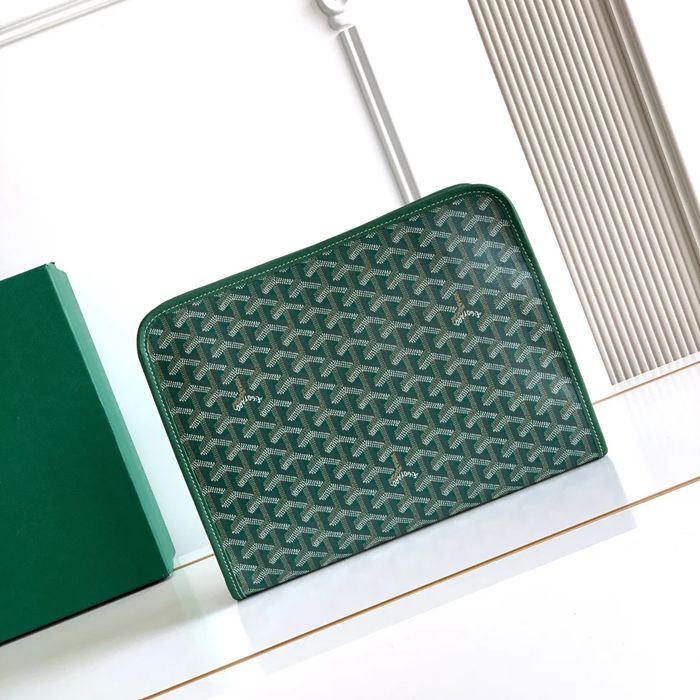 GOYARD ジュヴァンス 大洗面ポーチ 緑 サイズ:29.5x23x7.5cm