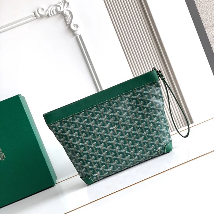 GOYARD コンティハンドバッグ 緑 サイズ:24x22x6.5cm