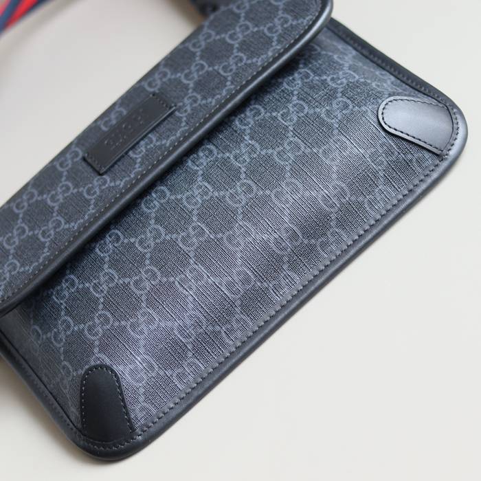 GUCCI ウエストバッグ 黒灰 サイズ:24x17x3.5cm