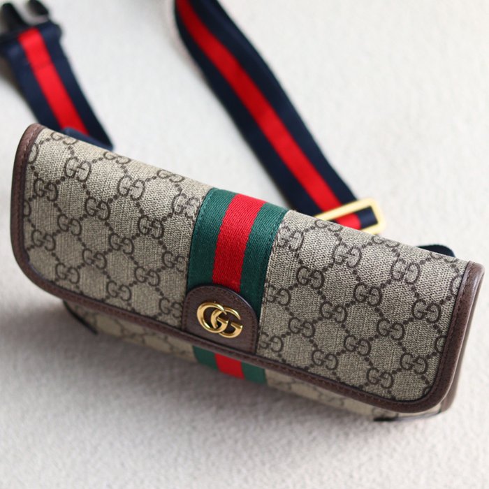 GUCCI オフィディア ウエストバッグ 黒灰 サイズ:23.9x17x3.6cm