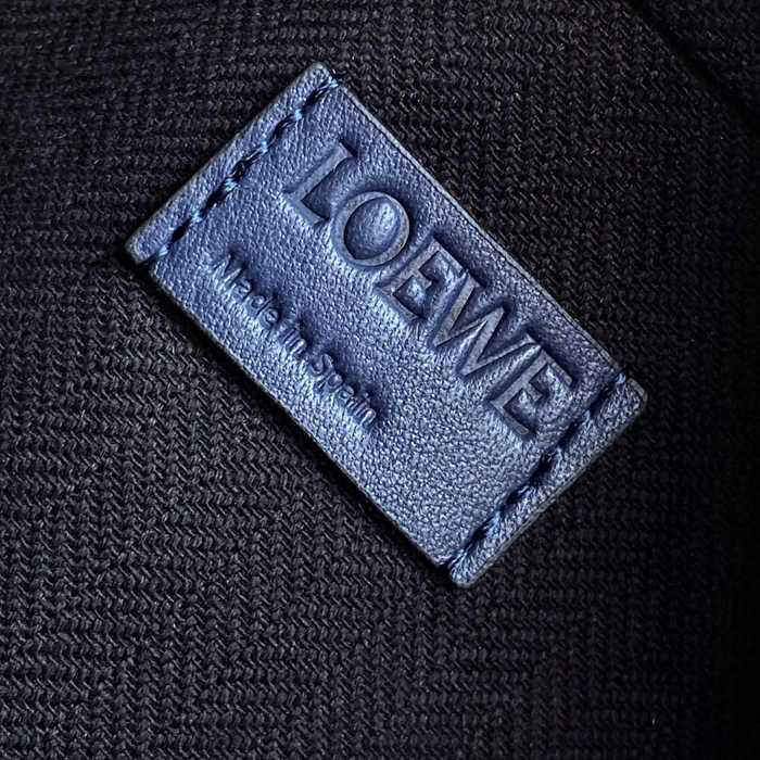 LOEWE 9074 牛皮革変形スリング 海軍藍 サイズ:32.5x12.3cm