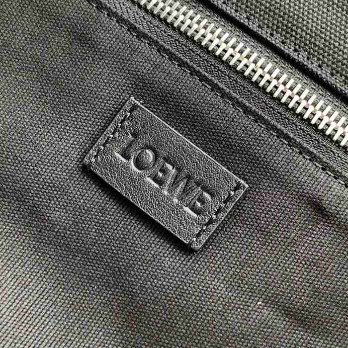 LOEWE 9100 中キャンバスメッセンジャー フレックス 黒深金黄 サイズ:38x27x9.5cm