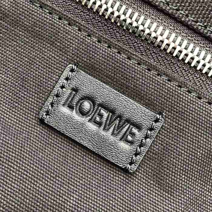LOEWE 9100 中キャンバスメッセンジャー フレックス 黒 サイズ:38x27x9.5cm