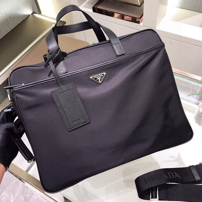 PRADA 2VE015 ナイロンハンドバッグ サイズ:40x31x11cm
