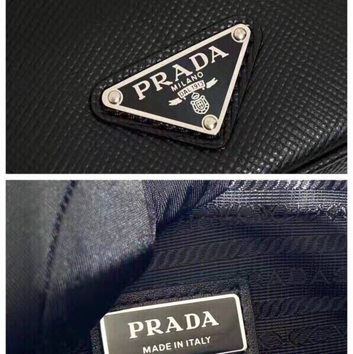 PRADA 2VH154 刺繍テープ斜め掛け サイズ:19x16x5.5cm