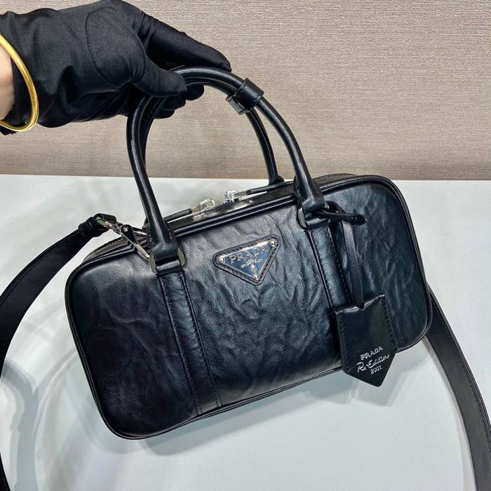PRADA 1BB098 ボストンバッグ 小 サイズ:24x13.5cm