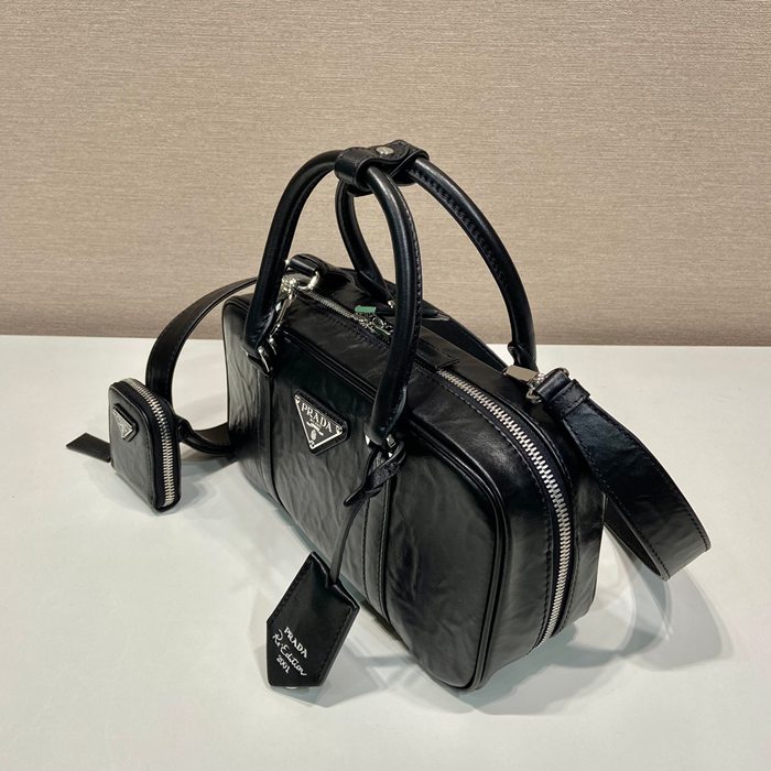 PRADA 1BB098 ボストンバッグ 小 サイズ:24x13.5cm