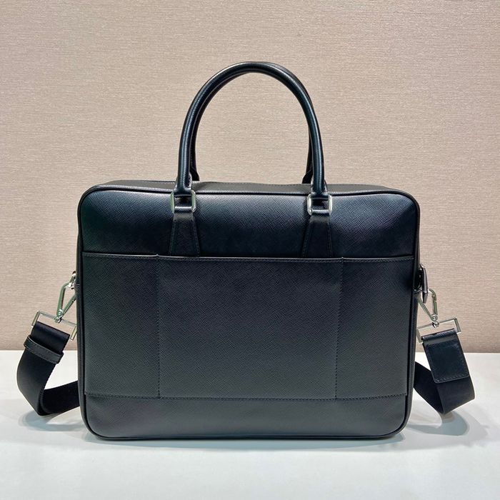 PRADA クラシック0891 ブリーフケース 黒 サイズ:38x29cm