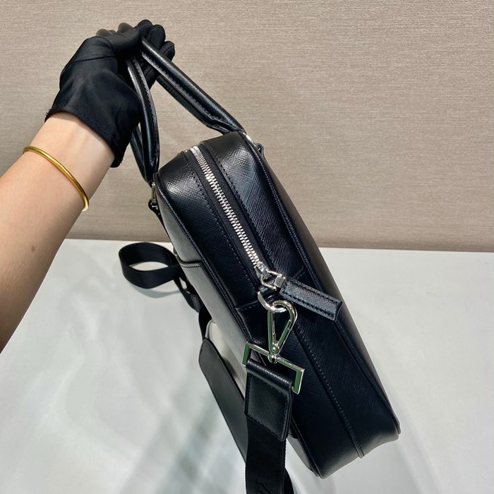 PRADA クラシック0891 ブリーフケース 黒 サイズ:38x29cm