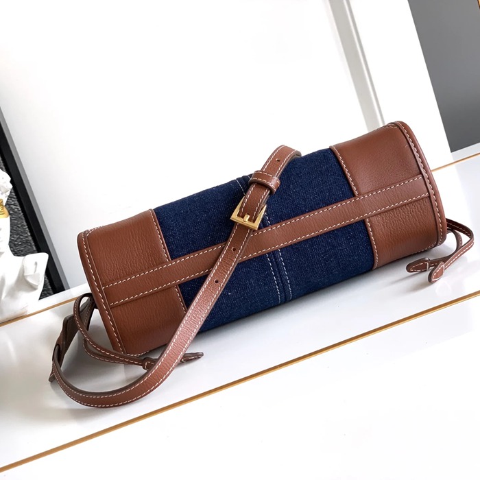 PRADA 1BA486 デニムハンドバッグ ボニー サイズ:23.5x12cm