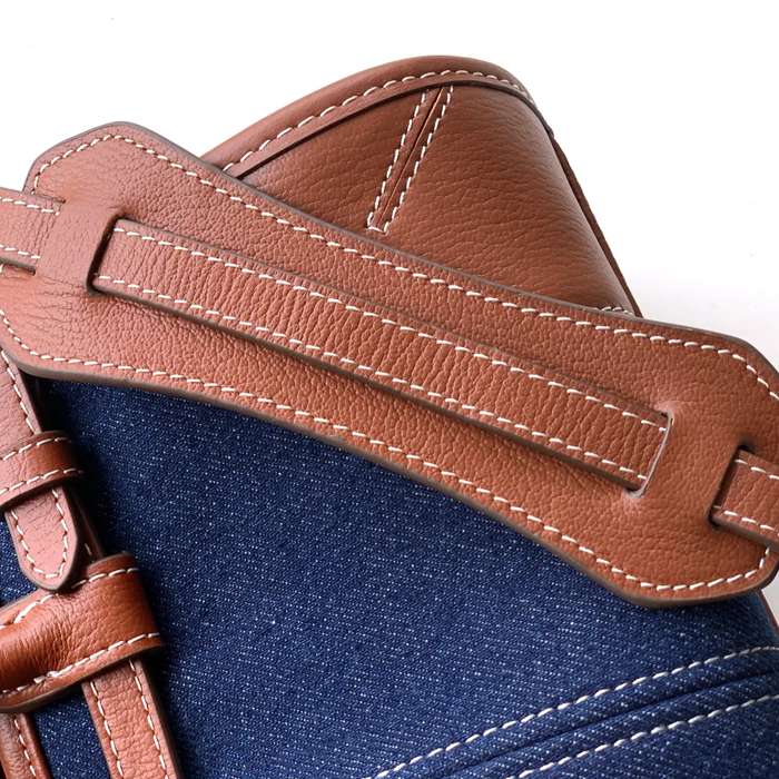 PRADA 1BA486 デニムハンドバッグ ボニー サイズ:23.5x12cm
