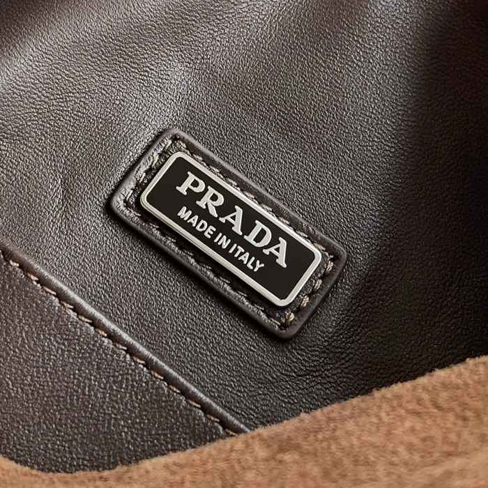PRADA 2VH188 ボストンハンドバッグ スエード サイズ:24x11x11cm