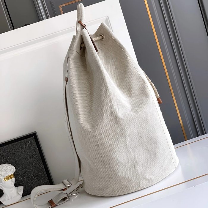PRADA 2VY011 ストライププリントトラベルバッグ サイズ:55x34x34cm