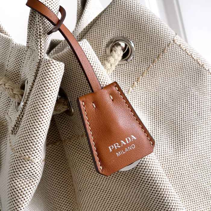 PRADA 2VY011 ストライププリントトラベルバッグ サイズ:55x34x34cm