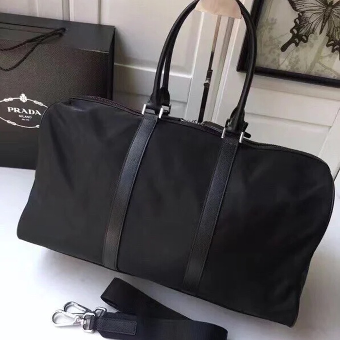 PRADA 1V19S パラシュート素材トラベルバッグ サイズ:48x26x16.5cm