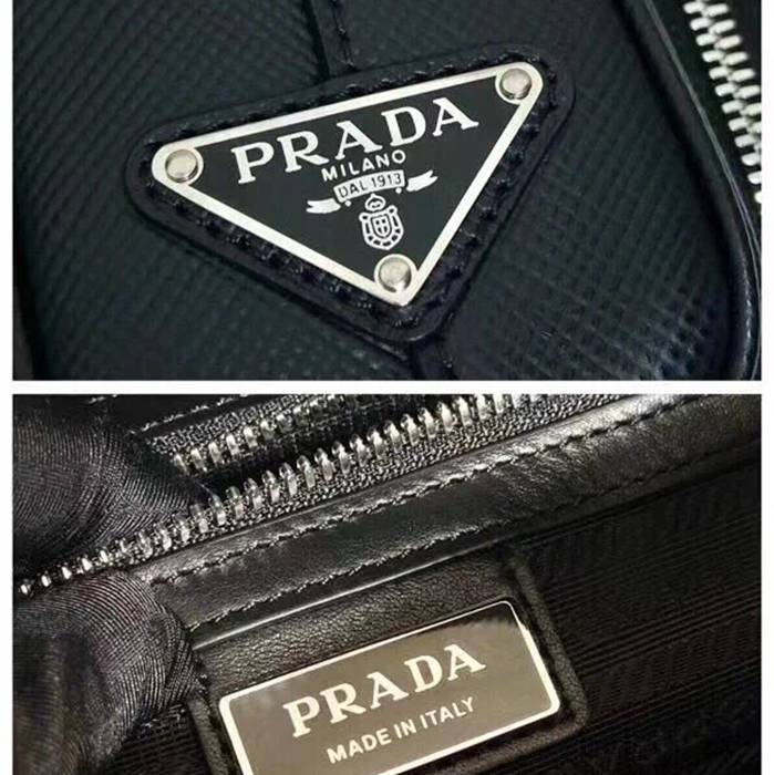 PRADA 2VH152 刺繍テープ斜め掛け サイズ:24x18cm