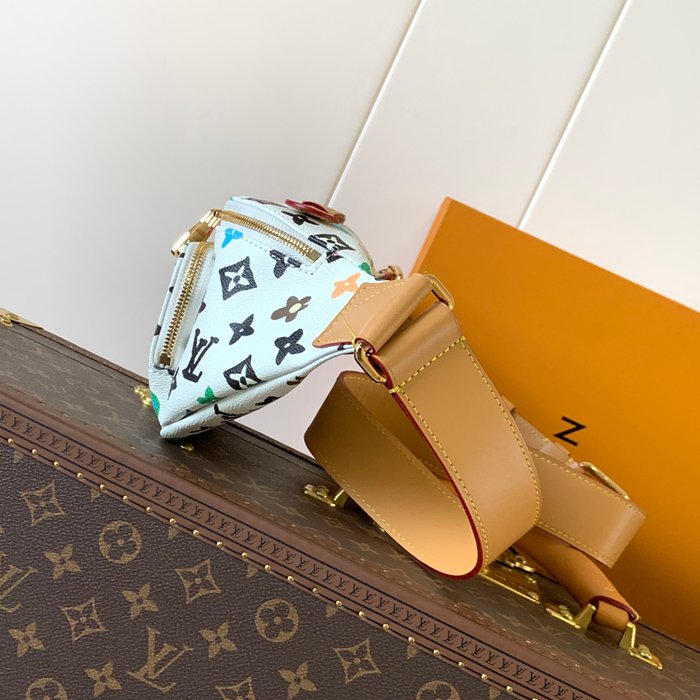LOUIS VUITTON M24858 ラッシュ ウエストバッグ 白マルチ サイズ:30x15cm