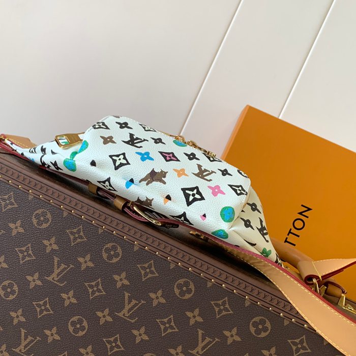 LOUIS VUITTON M24858 ラッシュ ウエストバッグ 白マルチ サイズ:30x15cm