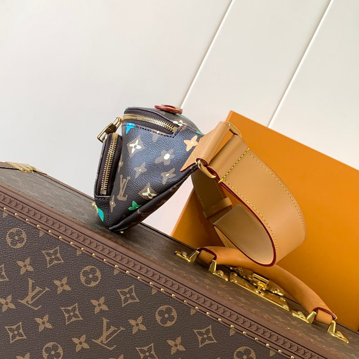LOUIS VUITTON M24858 ラッシュ ウエストバッグ 黒マルチ サイズ:30x15cm