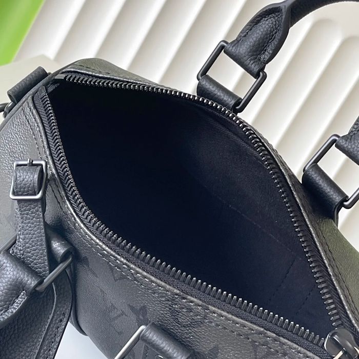 LOUIS VUITTON M28369 キープオール 黒花まくらバッグ サイズ:25x15x11cm