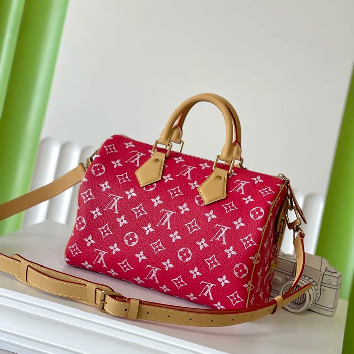 LOUIS VUITTON M14067 スピーディーP9 オールレザーまくらバッグ サイズ:30x21x17cm