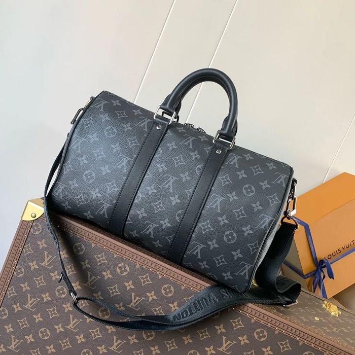 LOUIS VUITTON M46655 キープオール35 黒花 サイズ:34x21x16cm