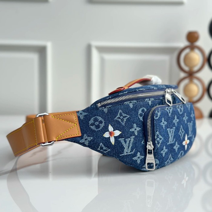 LOUIS VUITTON M27640 ブルーデニムウエストバッグ ラッシュ サイズ:30x15cm