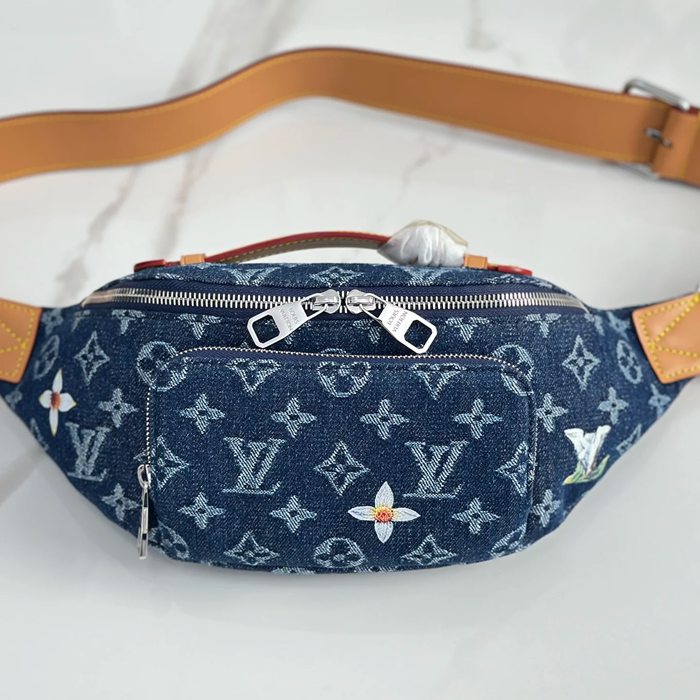 LOUIS VUITTON M27640 ブルーデニムウエストバッグ ラッシュ サイズ:30x15cm