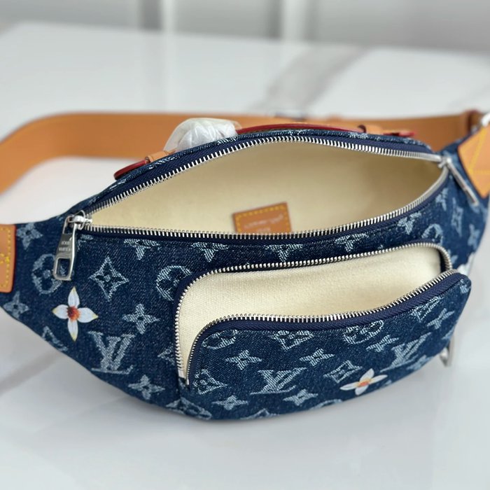LOUIS VUITTON M27640 ブルーデニムウエストバッグ ラッシュ サイズ:30x15cm