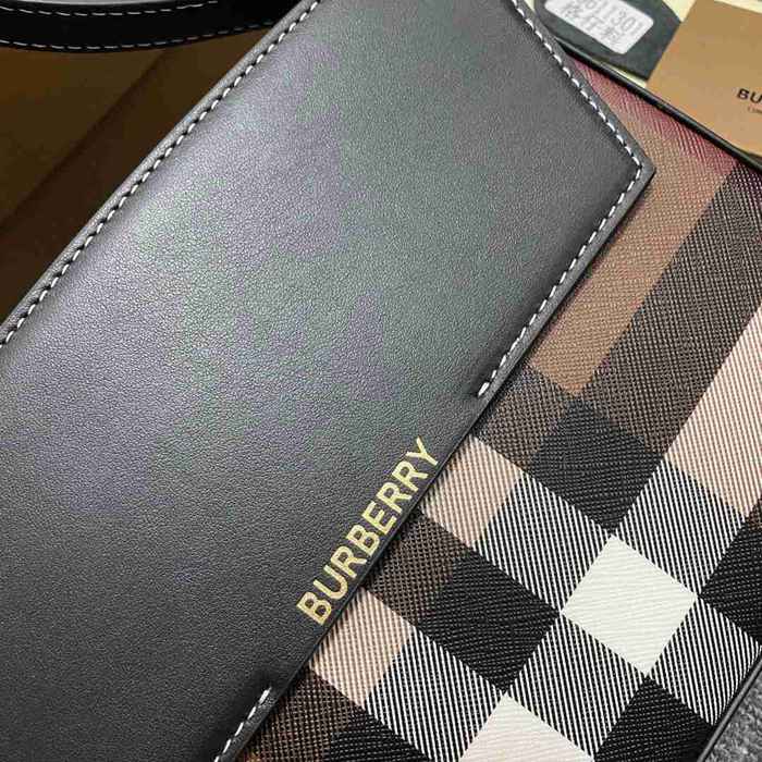 BURBERRY 1301 カーフスキン チェック ショルダーバッグ クラシックチェック 24x18cm サイズ:24x18cm