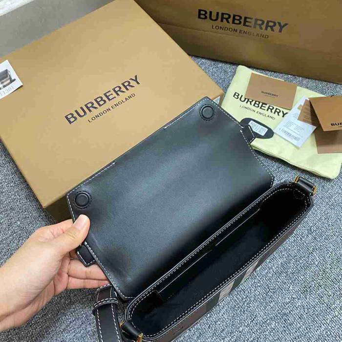 BURBERRY 1301 カーフスキン チェック ショルダーバッグ クラシックチェック 24x18cm サイズ:24x18cm