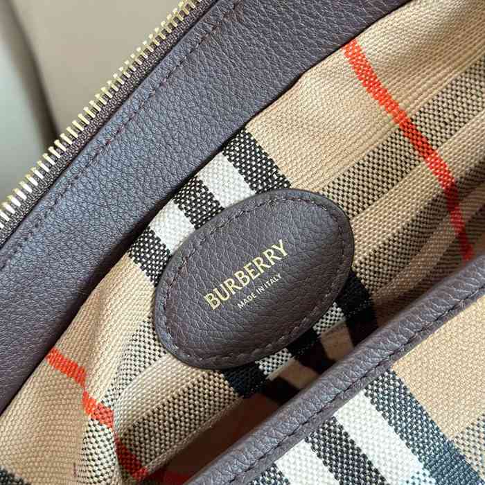 BURBERRY 1951 カーフスキン チェック ショルダーバッグ クラシックチェック 38x36x15cm サイズ:38x36x15cm