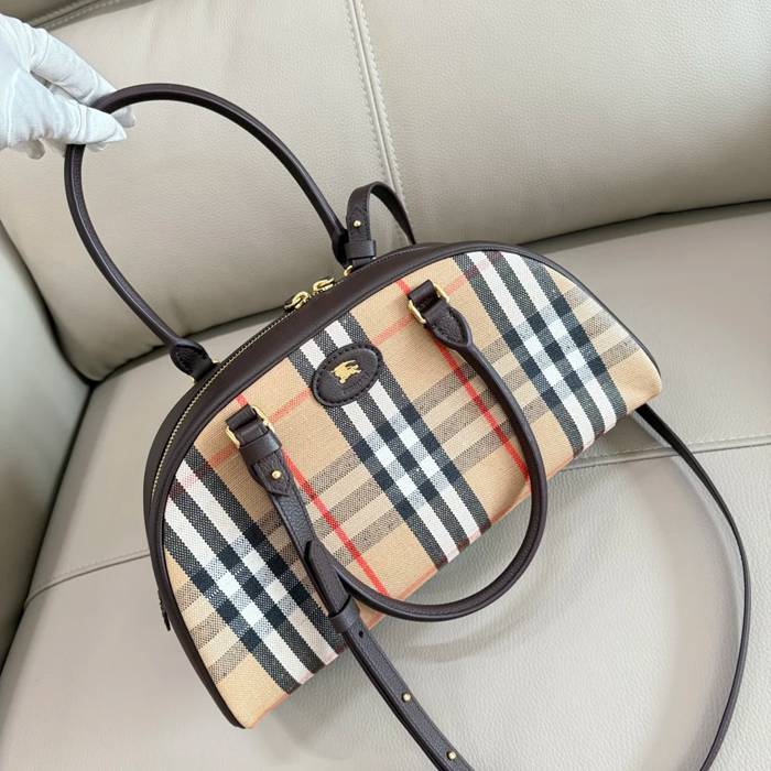 BURBERRY 2343 カーフスキン チェック 斜め掛けバッグ クラシックチェック 34x17x12cm サイズ:34x17x12cm