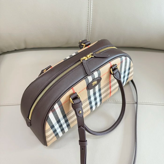 BURBERRY 2343 カーフスキン チェック 斜め掛けバッグ クラシックチェック 34x17x12cm サイズ:34x17x12cm