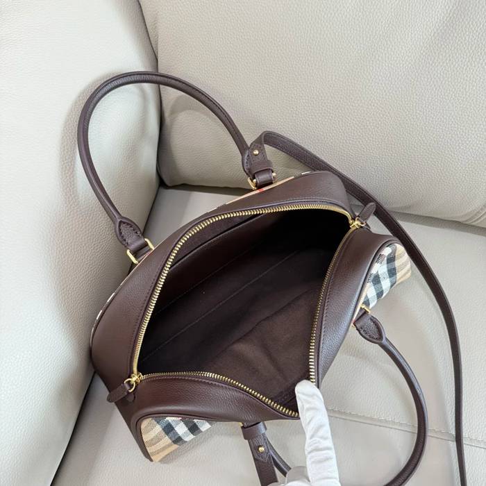 BURBERRY 2343 カーフスキン チェック 斜め掛けバッグ クラシックチェック 34x17x12cm サイズ:34x17x12cm