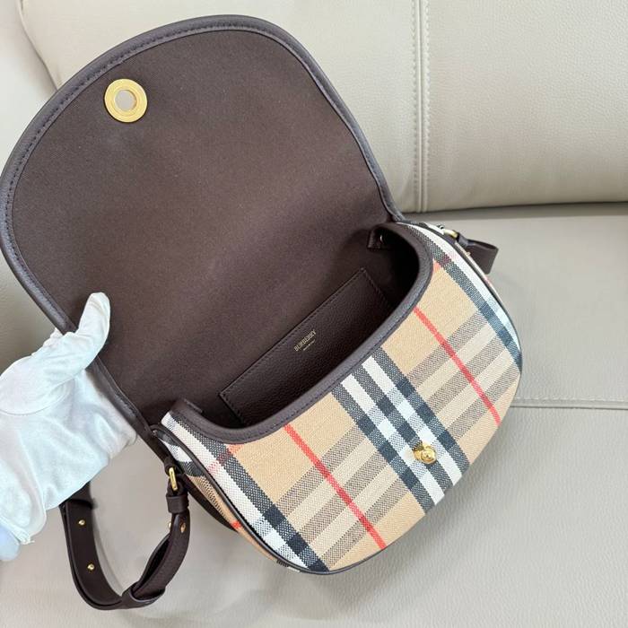 BURBERRY 2160 カーフスキン チェック 斜め掛けバッグ クラシックチェック 24x18cm サイズ:24x18cm