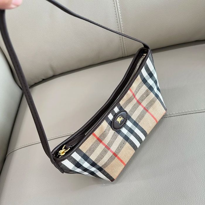 BURBERRY 2781 カーフスキン チェック ショルダーバッグ クラシックチェック 26x16x12cm サイズ:26x16x12cm