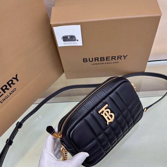 BURBERRY 0481 ラムレザー 斜め掛けバッグ TB 19x11cm サイズ:19x11cm