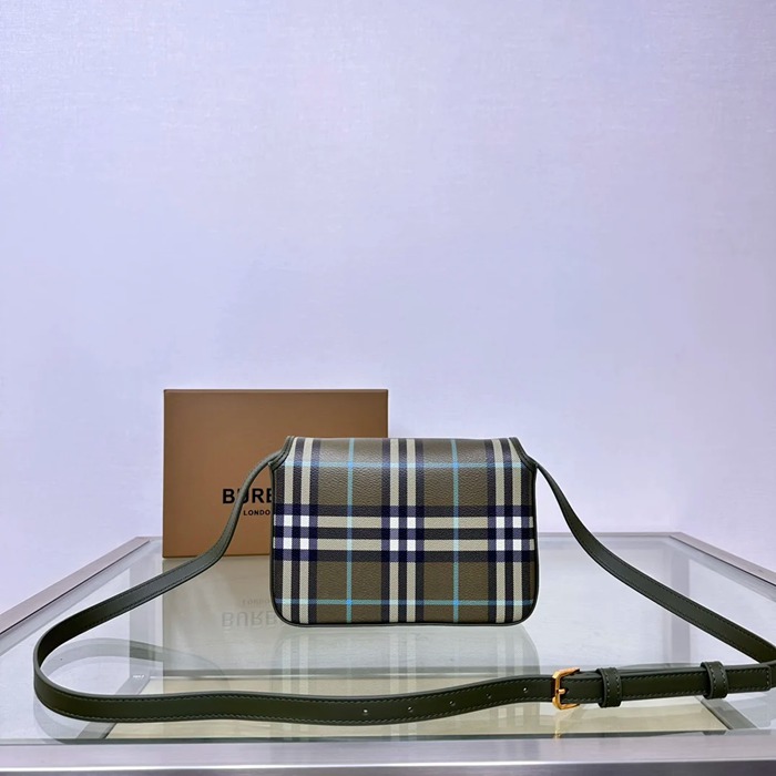BURBERRY 421150 カーフスキン チェック 斜め掛けバッグ クラシックチェック 20x14cm サイズ:20x14cm
