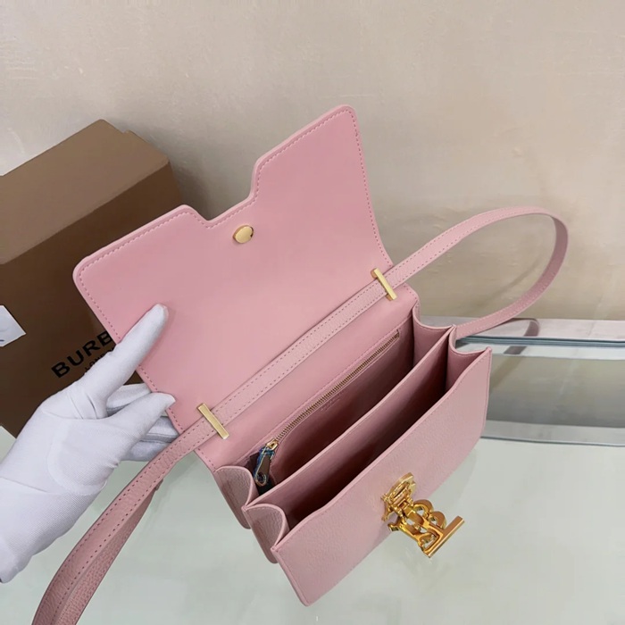 BURBERRY 3311 粒紋レザー 斜め掛けバッグ TB 21x16cm サイズ:21x16cm