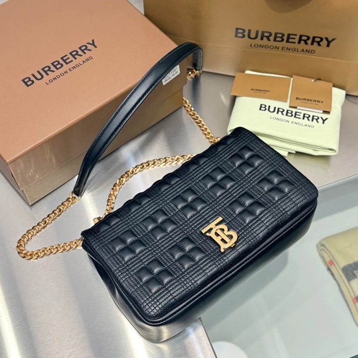 BURBERRY 5981 ラムレザー 斜め掛けバッグ TB 28x17cm サイズ:28x17cm
