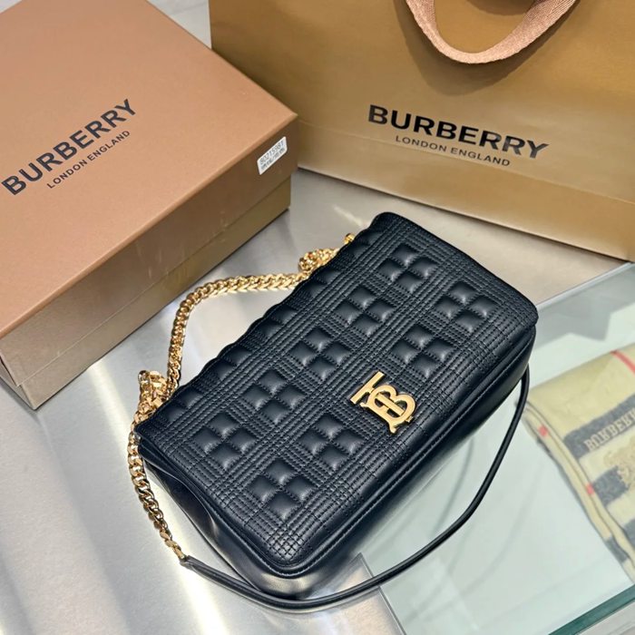BURBERRY 5981 ラムレザー 斜め掛けバッグ TB 28x17cm サイズ:28x17cm