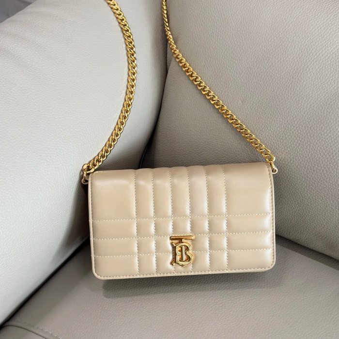 BURBERRY 1761 ラムレザー チェック 斜め掛けバッグ クラシックチェック 20x12cm サイズ:20x12cm