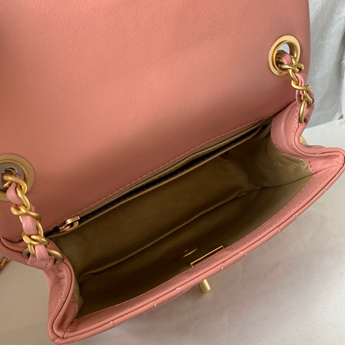 CHANEL AS1786 ラムレザー ゴールド ショルダーバッグ ファッショナブル 18×13×7cm サイズ:18×13×7cm