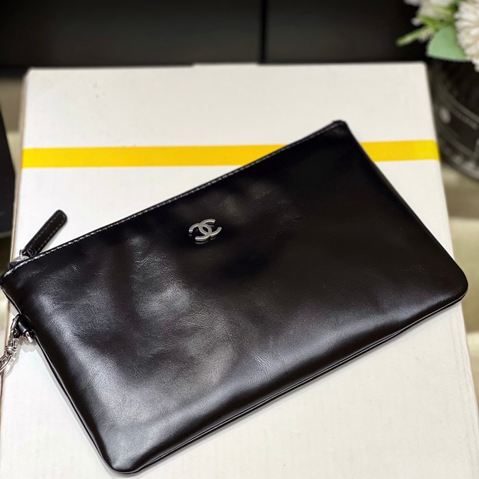 CHANEL 3260 カーフレザー ブラック×シルバー クラシック ファッショナブル 37×35×7cm サイズ:37×35×7cm