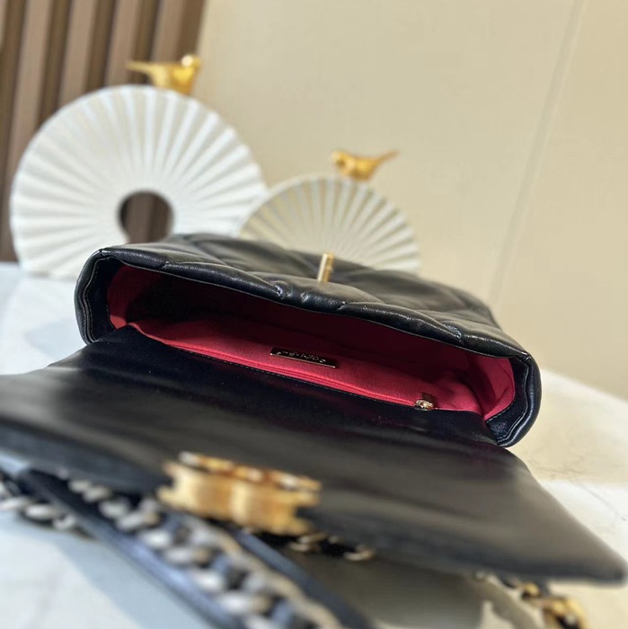CHANEL 1160 ラムレザー 菱格紋 ブラック 口蓋バッグ クラシック ファッショナブル 26×16×9cm サイズ:26×16×9cm